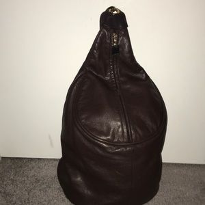 Brown crossbody backpack